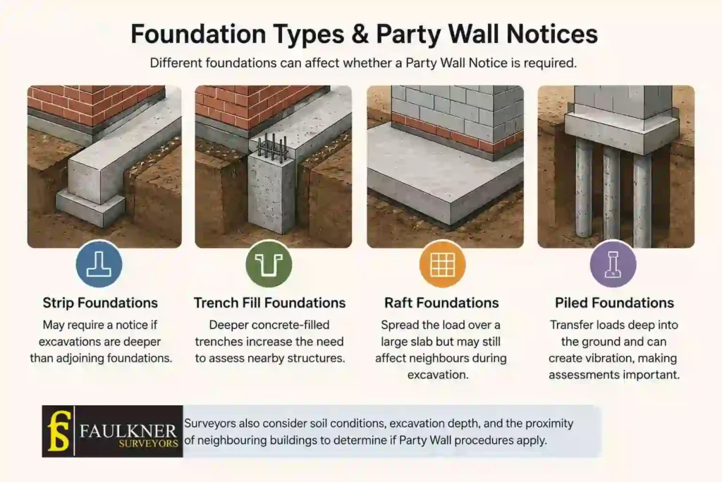 How Do Construction Methods Affect Party Wall Requirements? A Homeowner’s Guide 1 How Do Different Foundation Types Influence Party Wall Notices Andover?